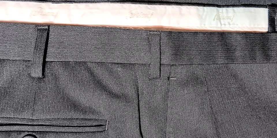 Brioni Pants Made in Italy 38X29  Lightweight Solid Blue/Gray - Image 4 of 4