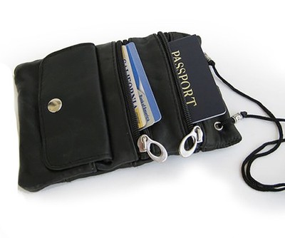 Black Leather Leather Cross Body Bag Satchel Messenger Bag 48'' Strap New