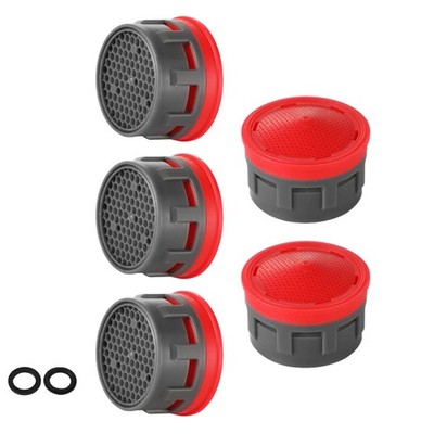 JQK Faucet Aerator, 2.2 GPM Flow Retrictor Insert 5 Pack, Red & gpm