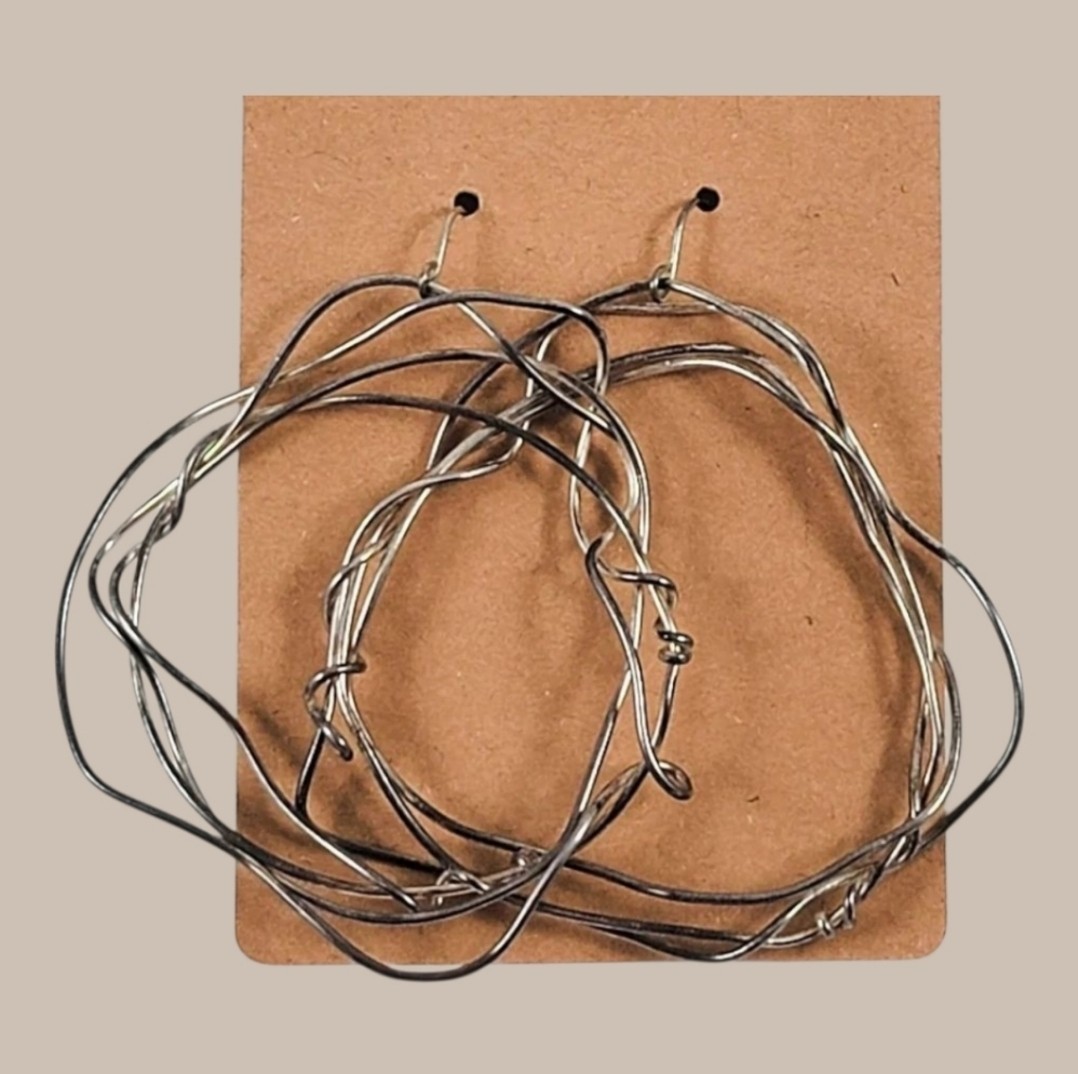 Sterling Silver Twisted Loop Earrings - image 2