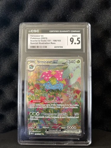 2023 POKEMON VENUSAUR ex SPECIAL ILLUSTRATION RARE #198 CGC 9.5 MINT+