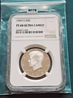 1969 S PROOF CLAD NGC PF68 ULTRA CAMEO Kennedy Half! Brown label! N178