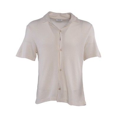 Sandro Paris Herren Hemd Strick ecru Kurzarm Gr.1 S 36 SHPCM01106