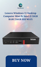 Lenovo Windows 11 Desktop Computer Mini Pc Intel i5 16GB RAM 256GB SSD Wi-Fi