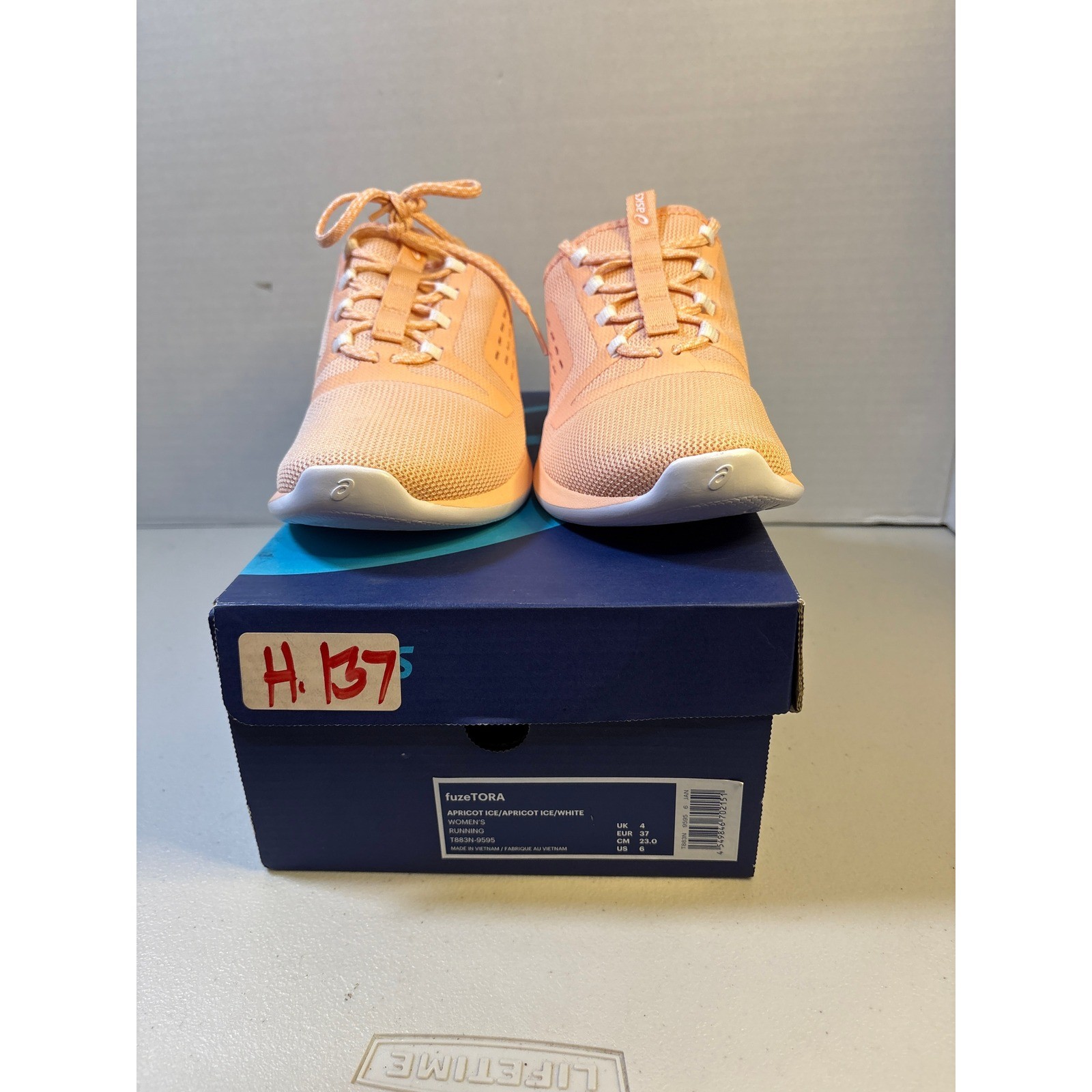 ASICS fuzEXCORA Apricot Ice White Women's Running Shoes Sneakers Size 6 with box thumbnail 2