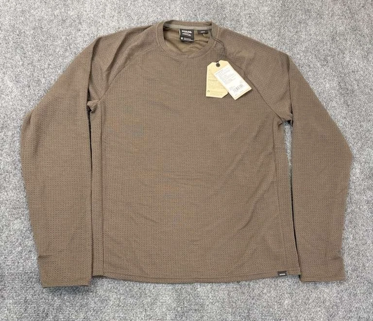 NWT prAna Wensley Everyday Essential Crew Shirt Mens M Slim Fit Black Olive