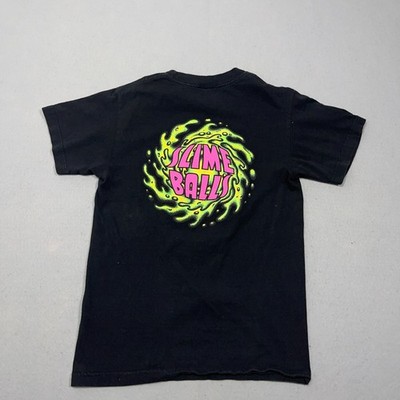 Vintage Santa Cruz Slime Balls Shirt Men Small Black Graphic Skater 90s