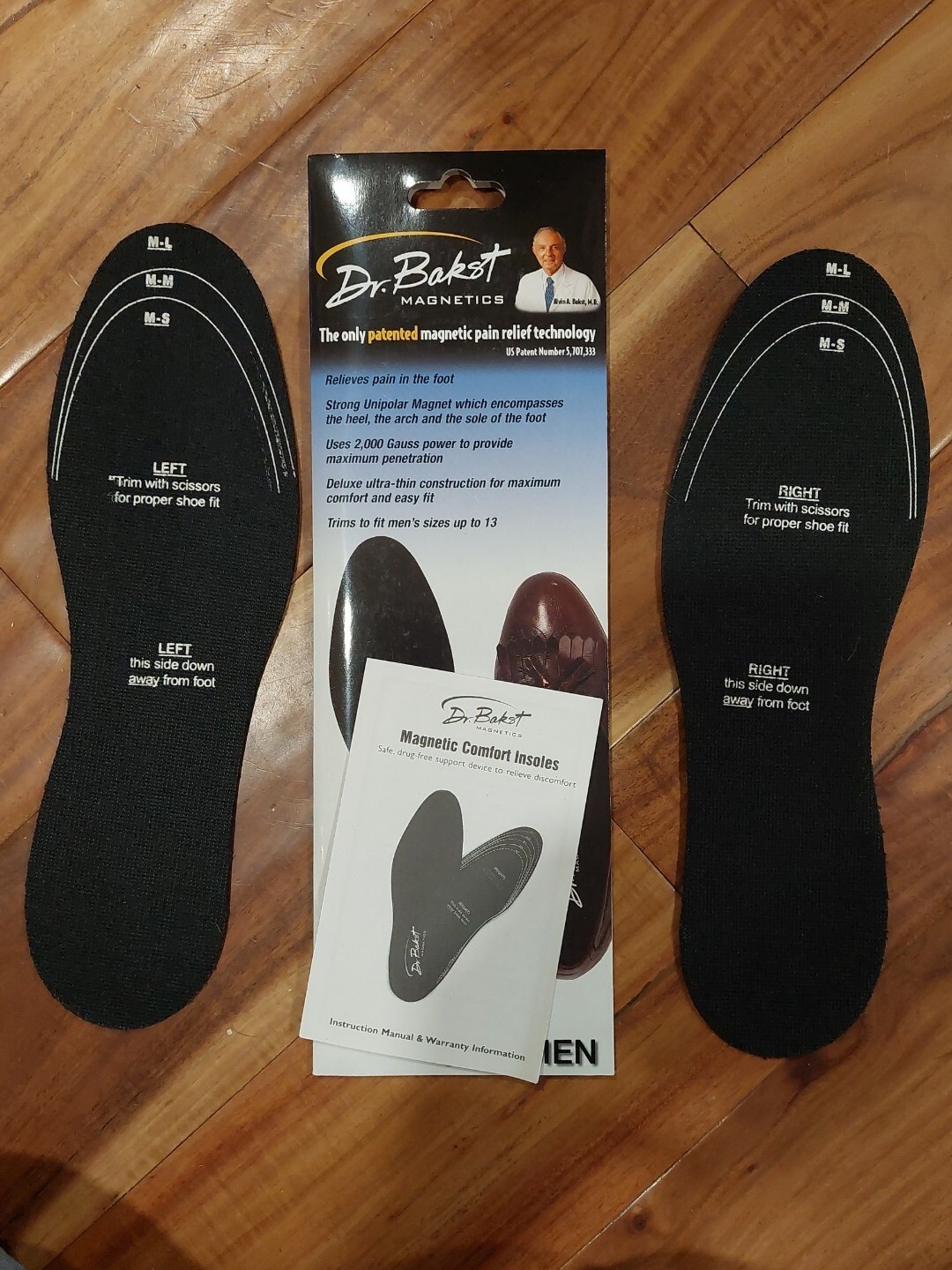 Dr Bakst Shoe Insoles Inserts for Men Cut To Size Up To Size