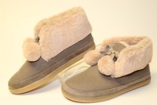 TOMS Celeste Pom Pom Slippers Womens Size 6 NEW Taupe Gray Felted Shoes 10016809
