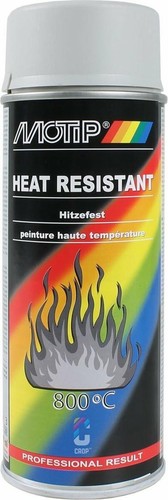 Bombe de peinture - Gris - Haute température - Jusqu'à 800°C - Voiture