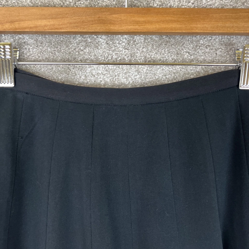 Юбка женская ICE 8 черная расклешенная вышитая бисером с цветочной подкладкой сбоку на молнии - 9805* - Изображение 4 из 4