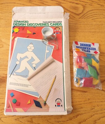 1984 Discovery Toys Advanced Design Discoveries Cards & Tiles Complete