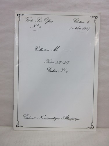 Cabinet Numismatique Albuquerque Numismatic Catalog #4 Coin Price List 1987