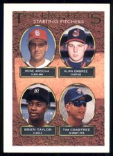 1993 Topps #742 Rene Arocha / Alan Embree / Brien Taylor / Tim Crabtree Gold