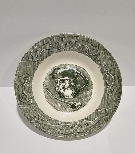 Lot of 4 Old Curiosity Shop Bowl Dish Dessert Fruit 5.5" White Green Sailor Pipe - Picture 4 of 4