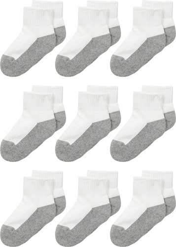 Jefferies Socks Kids 179126 Seamless Sport Quarter Half Cushion 9-Pack Size S - Picture 2 of 2
