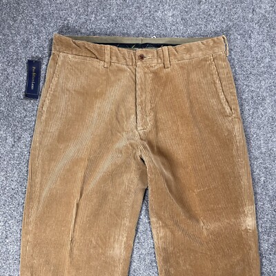 VINTAGE Polo Ralph Lauren Preston Pants Corduroy Size 36x30 Brown