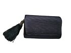 Judith Jack Italy Clutch Dressy Evening Purse Black Satin Tassel Small