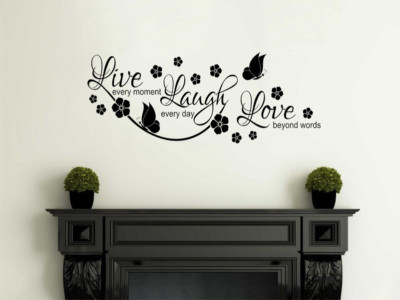 Live Laugh and Love Wall Art Sticker, Vinyl Sticker, PVC Decal, Modern ...