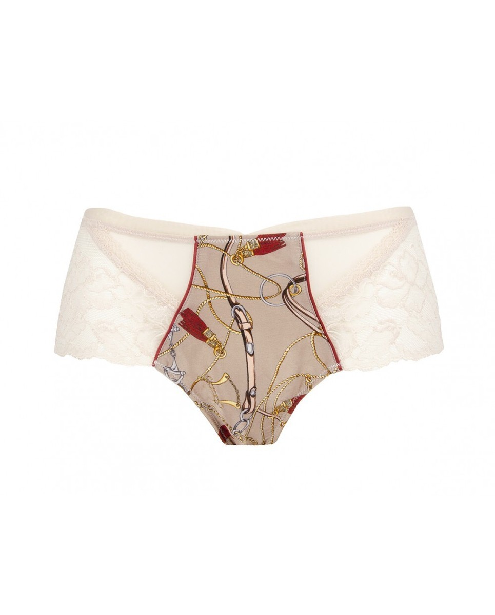 Shorty Lise Charmel Taille 1 - Modèle Seduction Cavalière Couleur Ambre, Neuf Avec étiquettes, Fabriqué En France