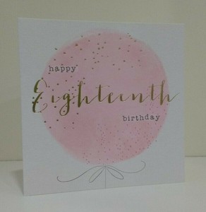 Biglietti D Auguri 18th Compleanno Felice Diciottesimo Vuoto All Interno Ebay