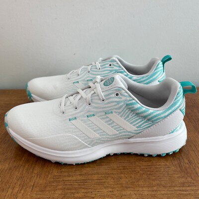 Adidas S2G Golf Shoes Womens 8.5 White Semi Mint Spikeless Lace Up GZ3910 |  eBay
