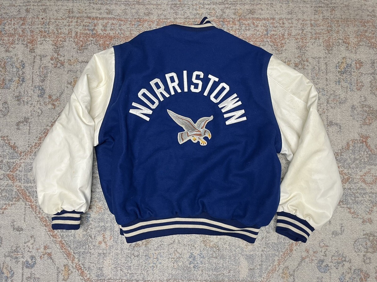 Veste Varsity Holloway Laine Et Cuir Noir/blanc - Taille XL - Neuf Avec étiquette