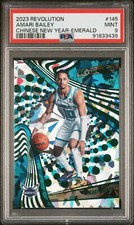 2023 Panini Revolution #145 Amari Bailey Chinese New Year Emerald /88 PSA 9