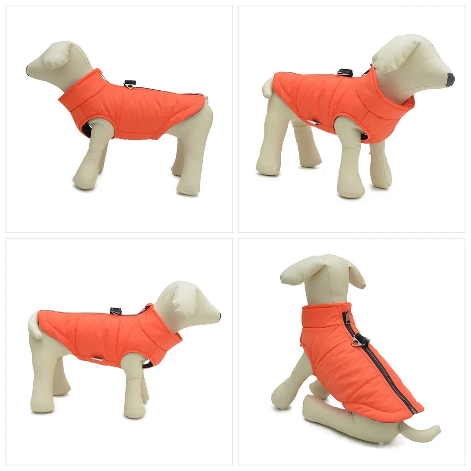 Dog Winter Vest with Cotton Lining, Waterproof Warm Dog Coat Windproof Clothing - Image 3 of 4