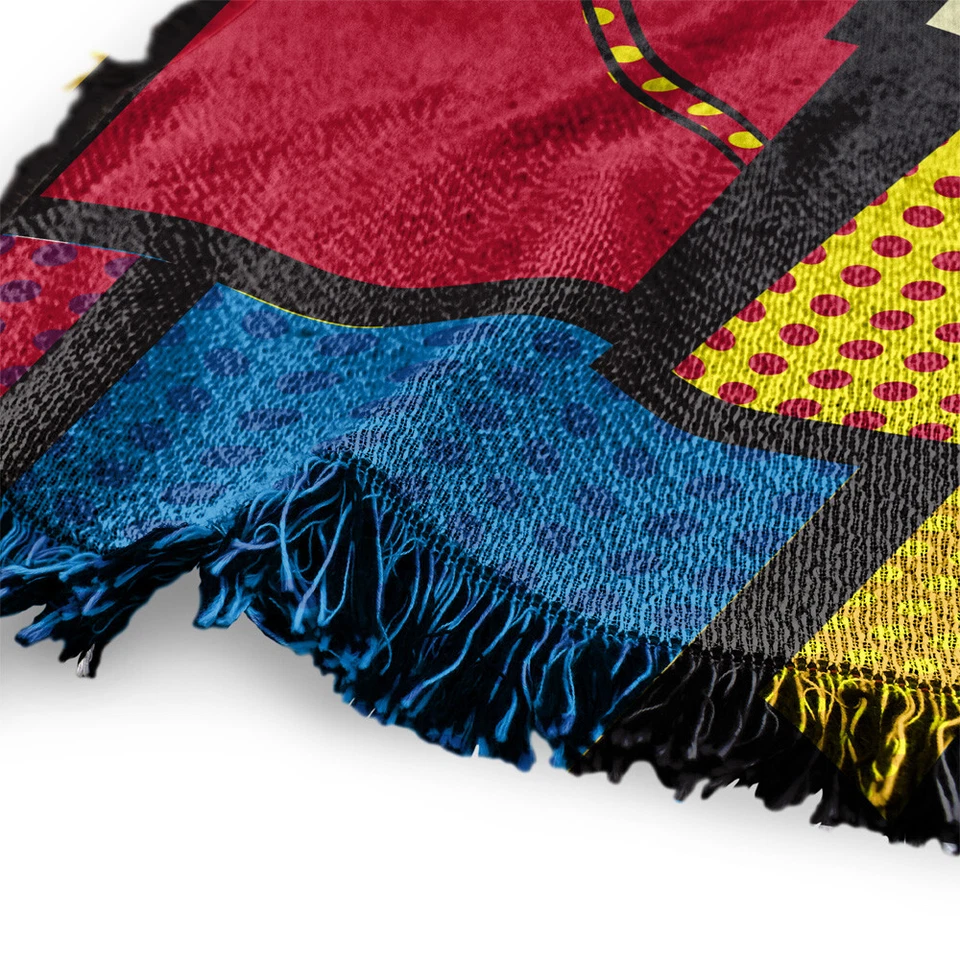 星际迷航毛毯,50 英寸 x 60 英寸经典流行艺术瓷砖编织棉混纺毯 — 第 3/4 张图片