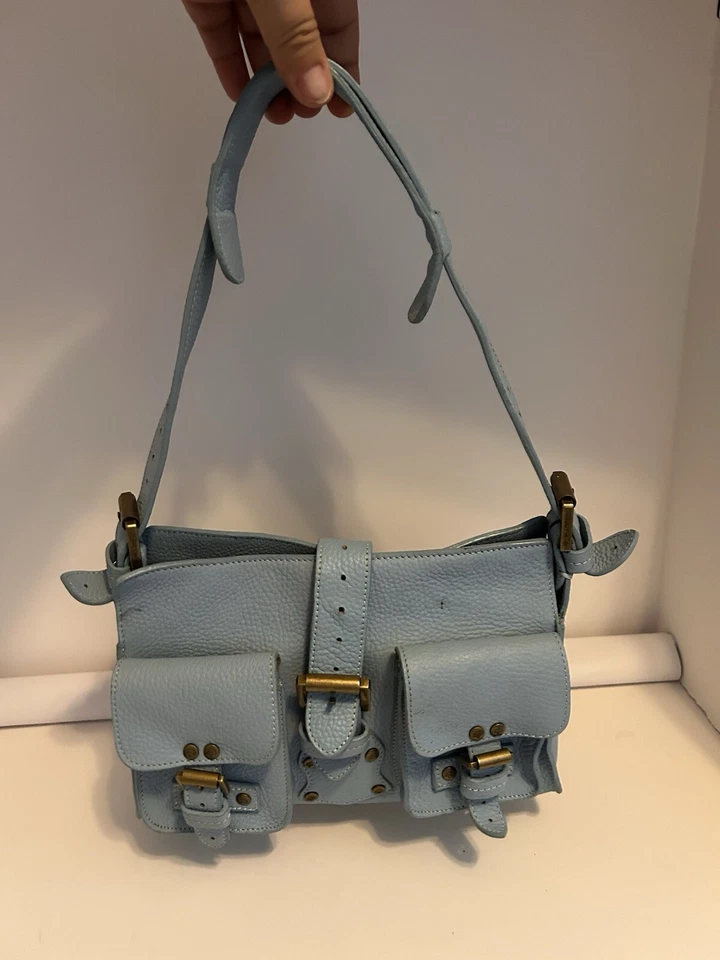Mulberry Roxanne Genuine Leather Handbag Delicate Azure Blue RARE! Authentic - Image 3 of 4