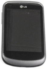 LG 306G / 306GB / LG306G - Black ( TracFone ) Cellular Phone - Purple Tile Back