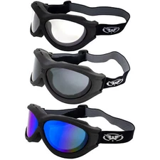 3 Pairs Global Vision Big Ben Safety Goggles Black Clear Smoke Blue Mirror Lens