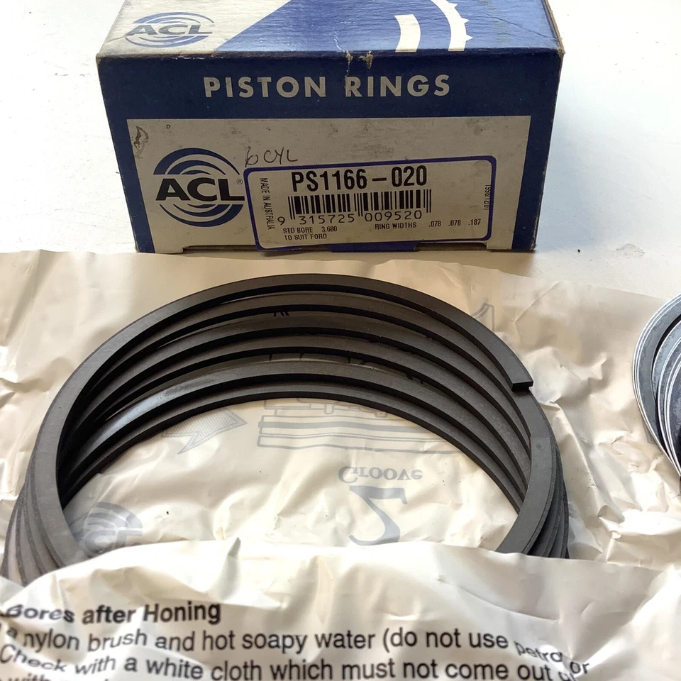 Новый из старых запасов комплект поршневых колец PS1166 ACL для Ford XM XP XR диаметр отверстия 3,68 дюйма стандартный - Изображение 3 из 4