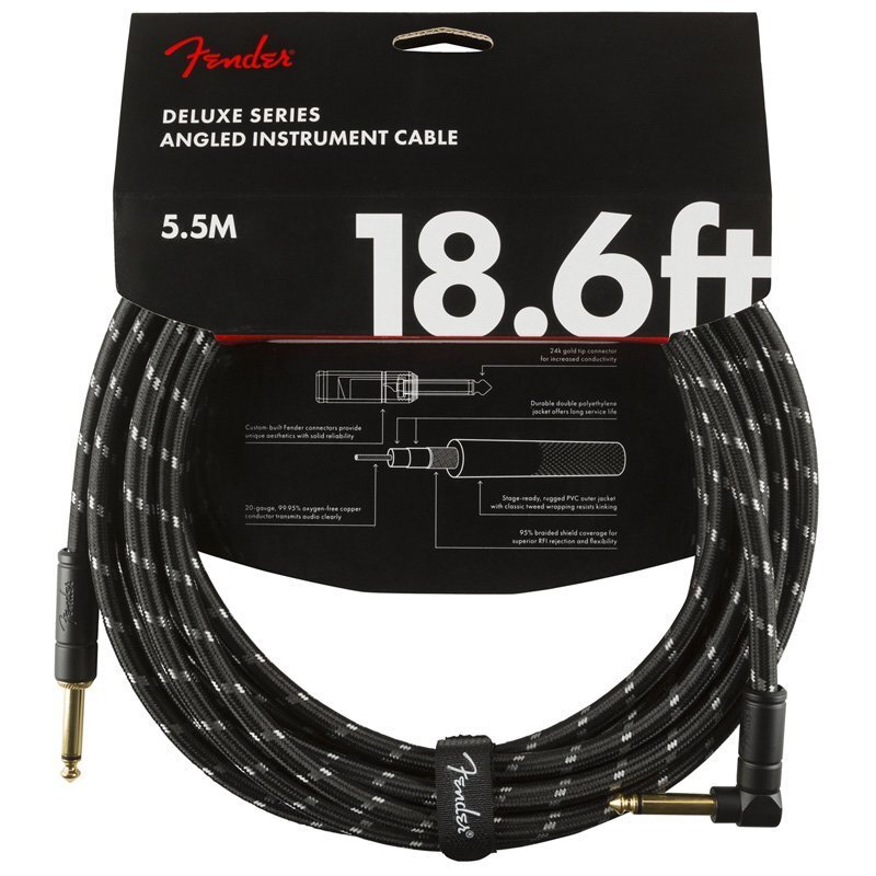 Thumbnail - Instrument Cable, 18.6ft / 5.5m Jack Male-right Angle Fender Lead