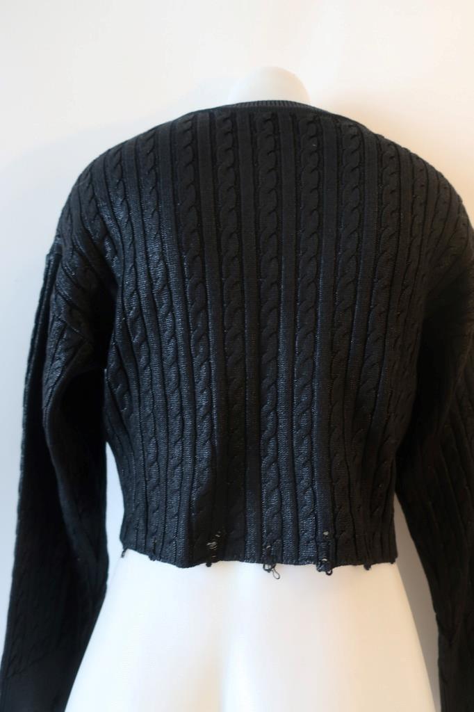 トップス andmary Kitty cable knit tops Black ANDMARY】Kitty cable knit tops
