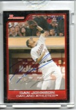 2006 Bowman Dan Johnson Autograph Originals Buyback #'d 234/276 Athletics Auto