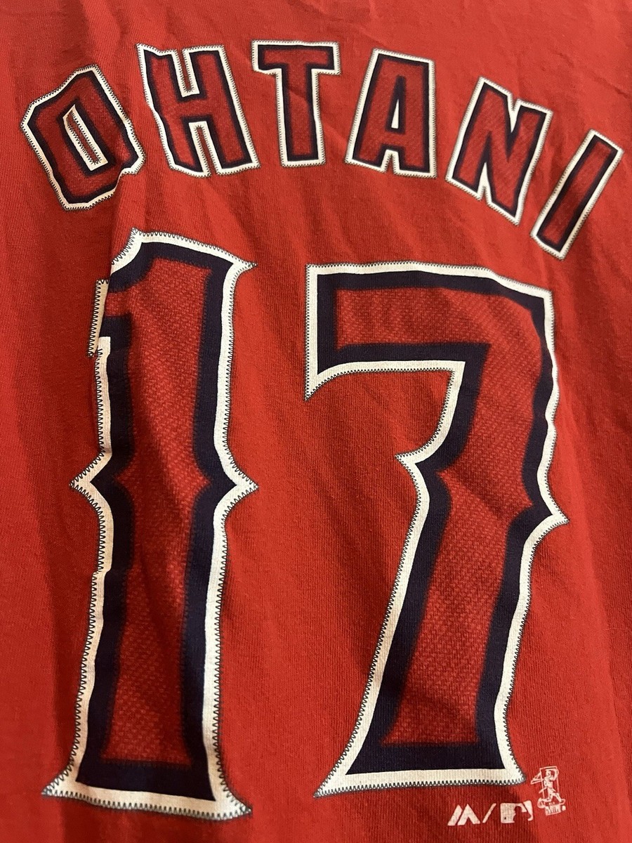 Majestic MLB Los Angeles Angels #17 Shohei Ohtani Shirt