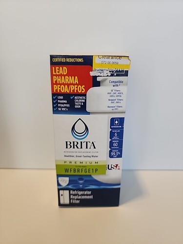 Brita Refrigerator Replacement Filter, Model WFBRFGE1P, Premium Sealed - Picture 2 of 4