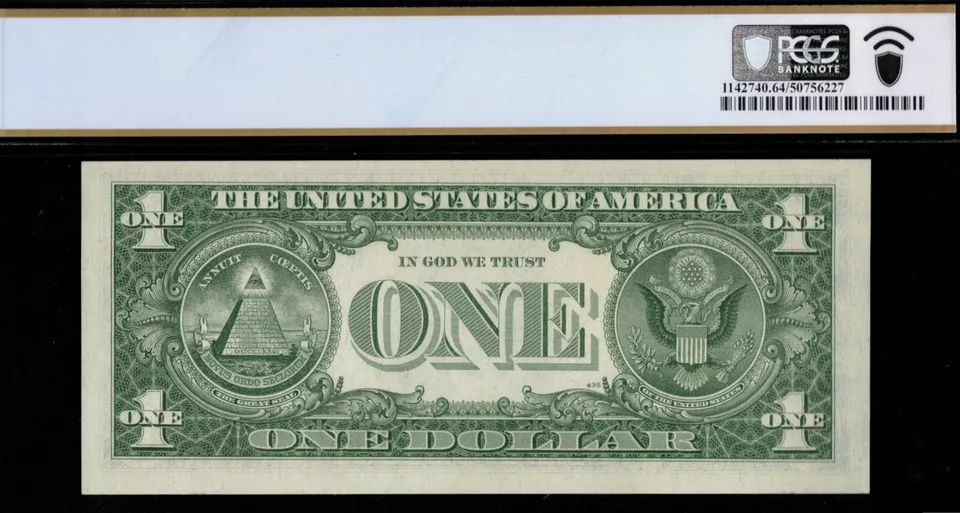 1963 $1 FRN B31313131A REPEATER P.C.G.S #64PPQ - Image 2 of 3