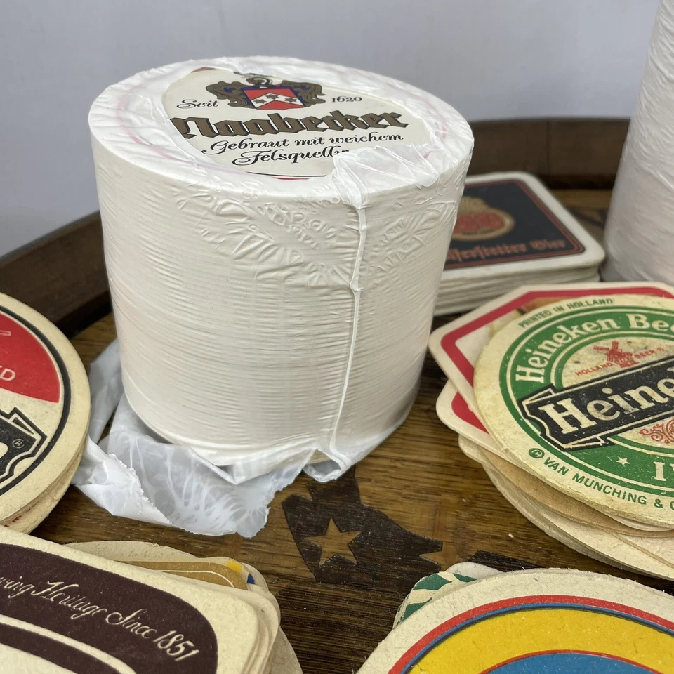 Lote de 200+ tapetes de cerveza de todo el mundo ¡¡algunos nuevos!! Casi 5 libras de montaña rusa Foto 2 de 4