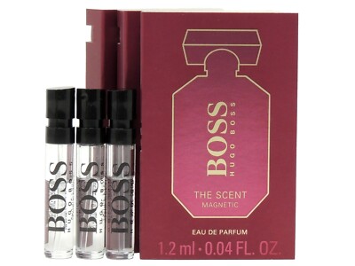 HUGO BOSS THE SCENT MAGNETIC EDP 1.2ml .04fl oz x 3 PERFUME SPRAY