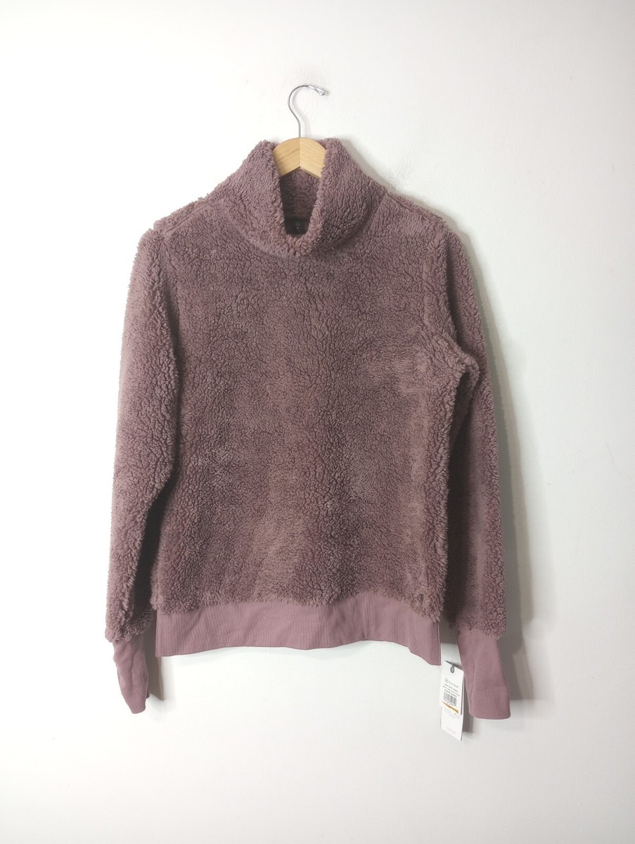 NEW Gaia Sherpa Funnel Neck Popover Grape Shake Medium | eBay