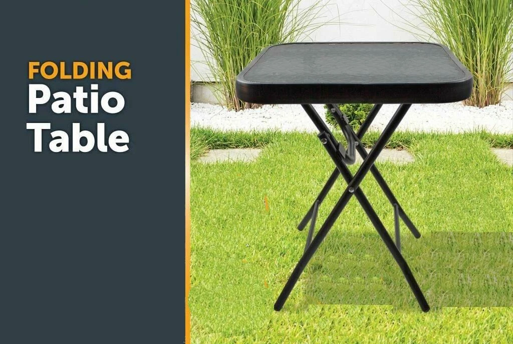 Small outdoor table clearance for umbrella
