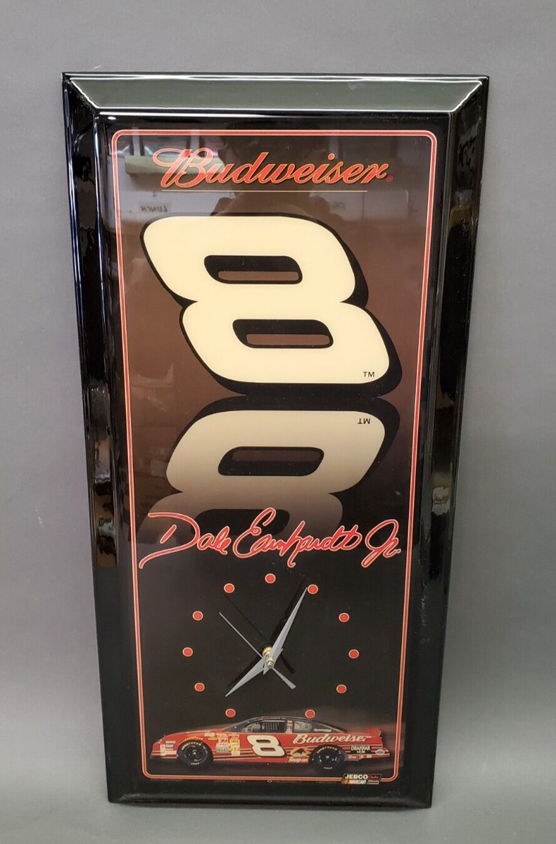 Jebco Dale Earnhardt Jr. BUDWEISER Wall Clock #8 23x11 Offically