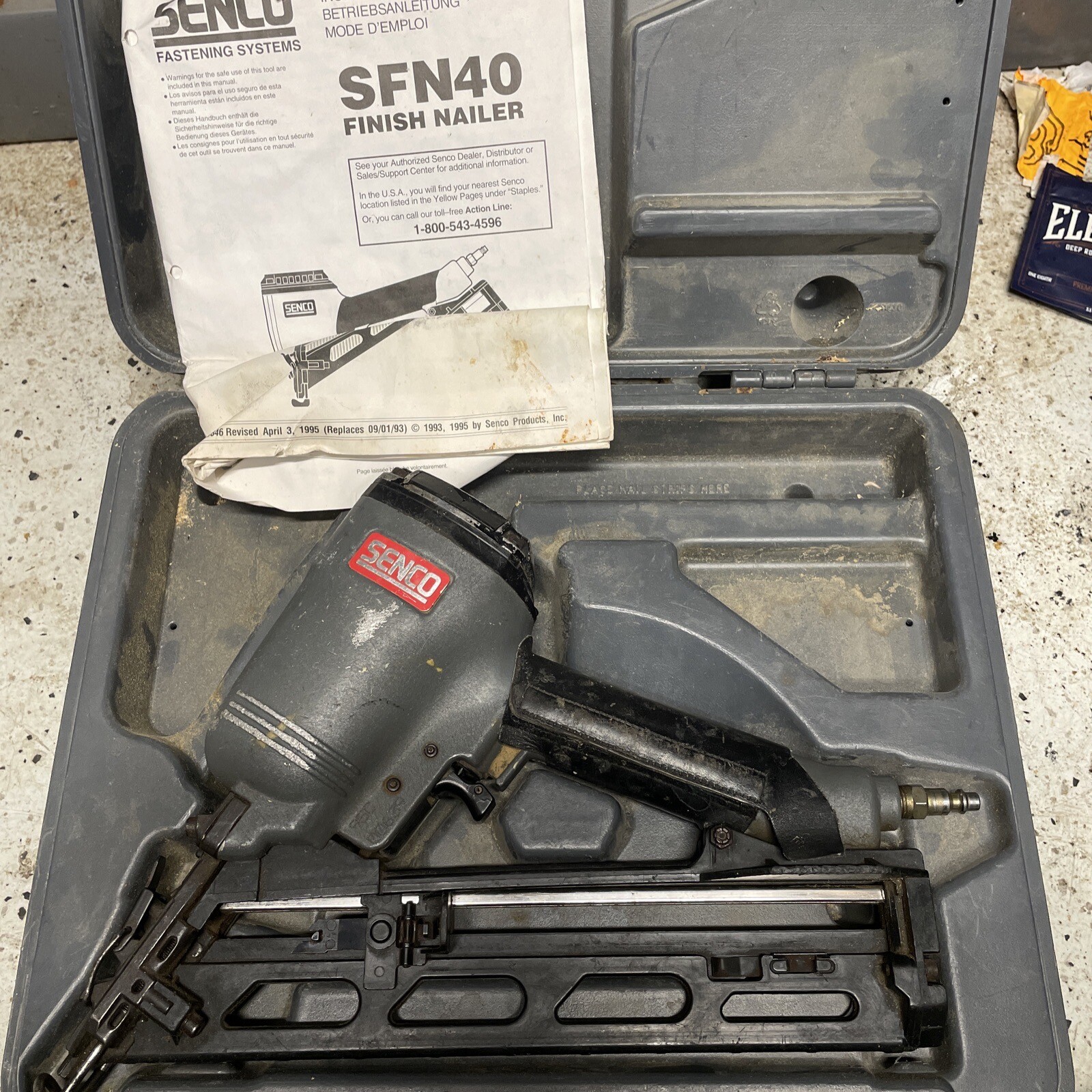 Senco SFN40 Angled 2 1/2 inch Finish Nailer, Used and Works eBay
