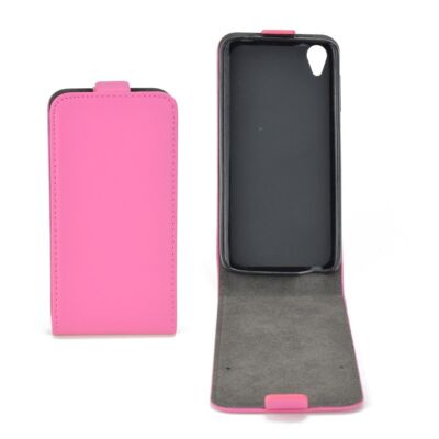 Flip Hülle Handy Schutz Alcatel Idol 3 (4.7) Orange Leder Imitat Slim Flex Etuis