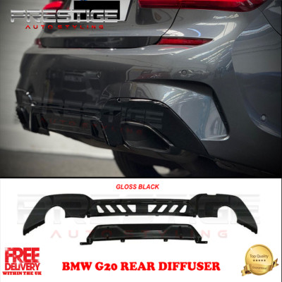 BMW 3ER G20 G21 HECKDIFFUSOR SPOILERLIPPE GLANZ SCHWARZ 2018+ M PERFORMANCE