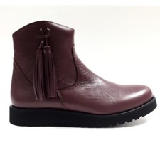 New Blublonc Girls Wine Tassle Zipper Ankle Boots Booties Shoes EU 37/5.5