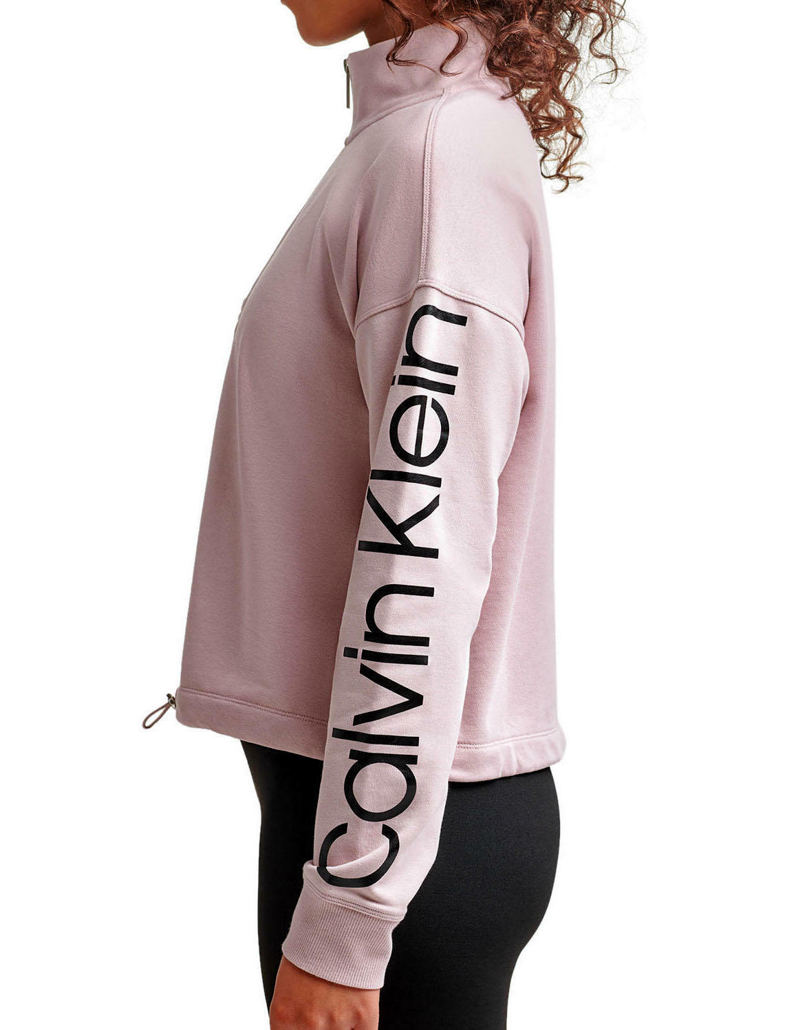 NWT Women's CALVIN KLEIN Logo Pullover Activewear Top Size XXL 2X Pale